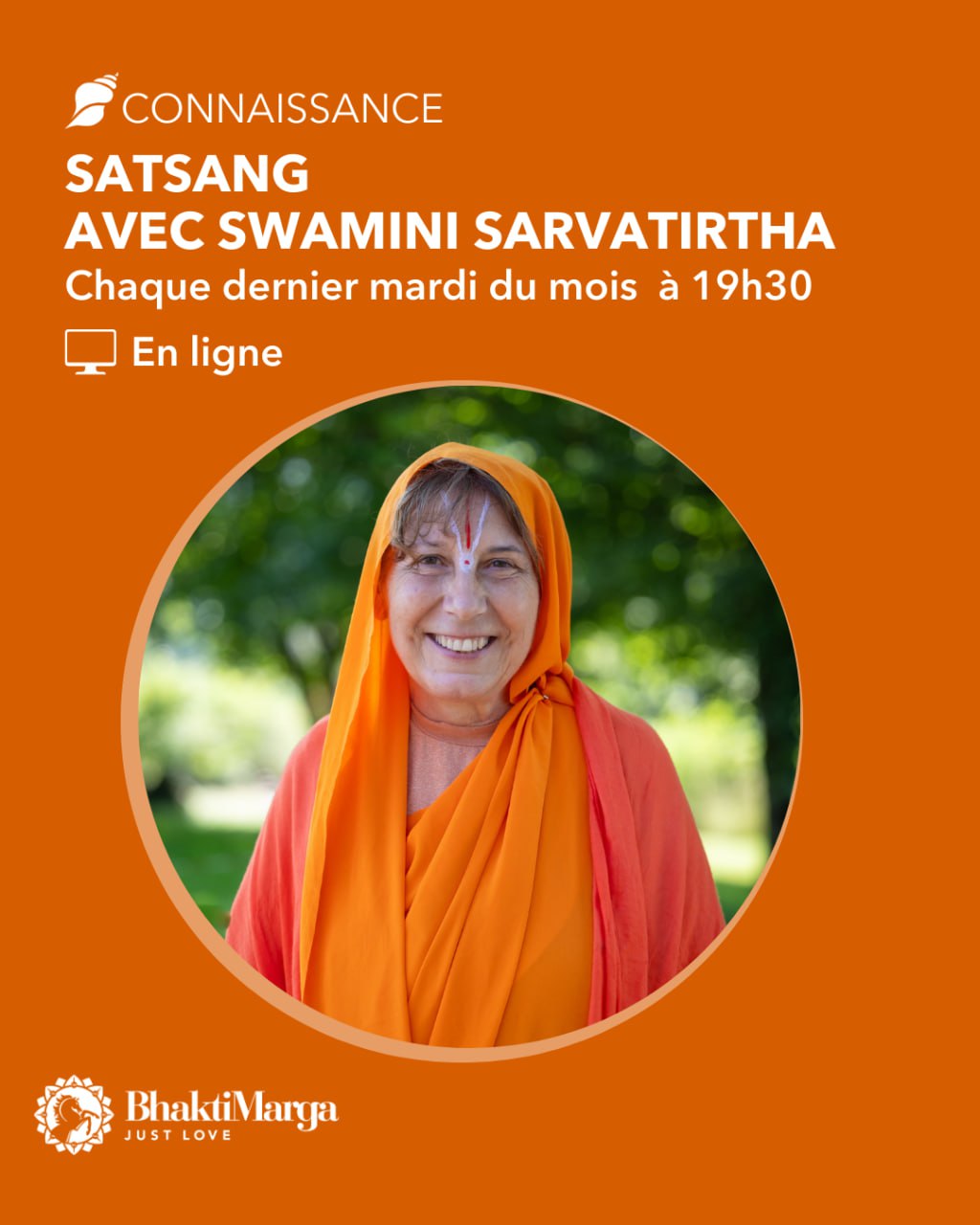 Satsang avec Swamini Sarvatirtha Ma - 31 mars 2026