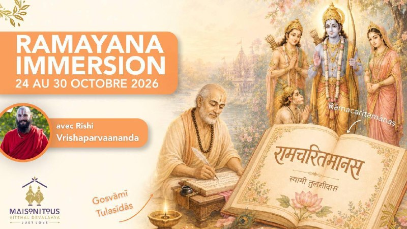 Retraite Ramayana avec Rishi Vrishaparvananda — du 24 au 30 octobre 2026