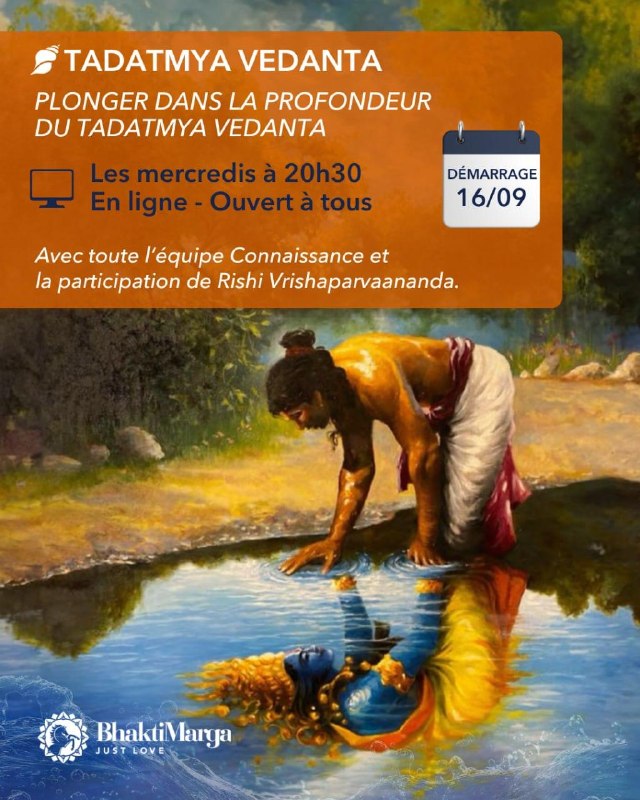 Cours Tadatmya Vedanta — 24 mars 2027
