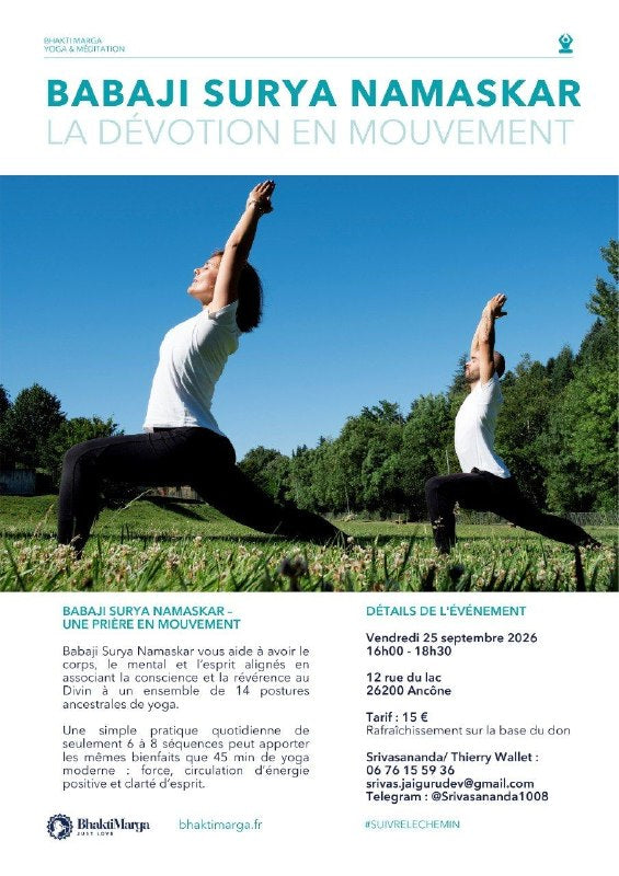 Babaji Surya Namaskar — la dévotion en mouvement — 25 septembre 2026